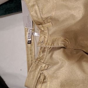 Jennifer Lopez metallic jeans